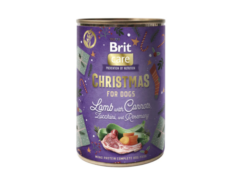 Brit Care Dog Christmas – Alimento Húmido para Cão de Cordeiro e Cenoura