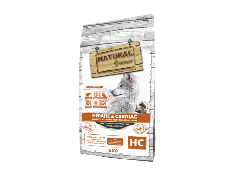 Natural Greatness Hepatic-Cardiac – Dieta Veterinária para Cão