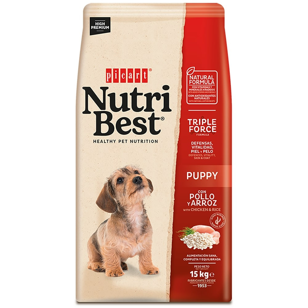 Picart Nutribest Puppy - Ração seca para cachorro de Frango e arroz