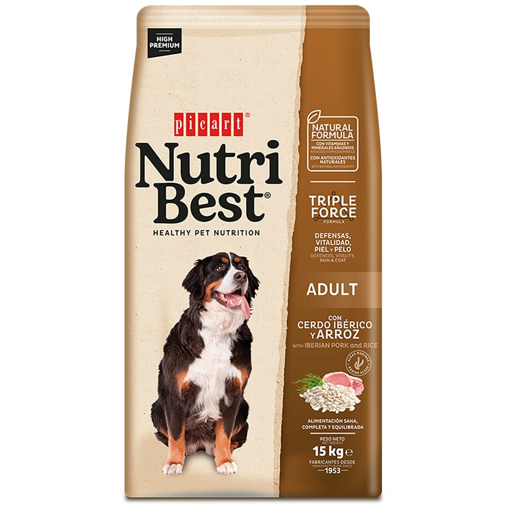 Picart Nutribest - Ração seca para cão adulto de Porco ibérico e arroz