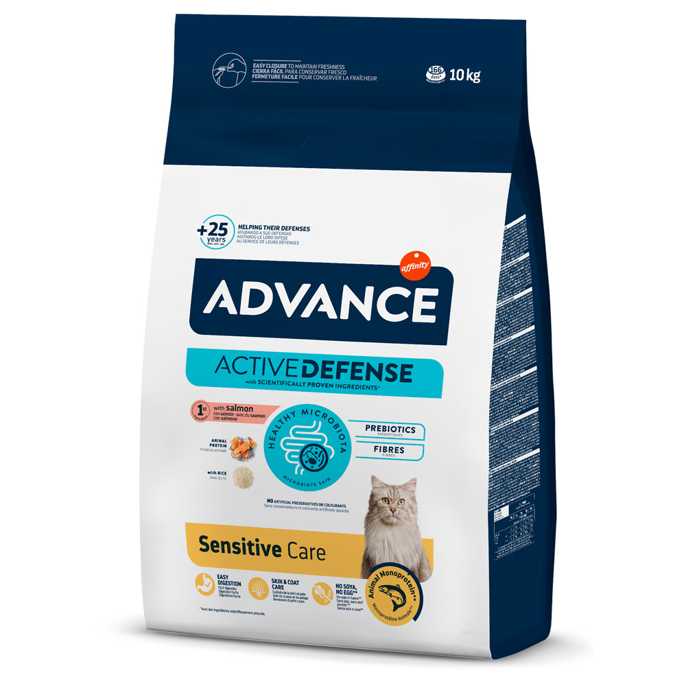 Advance Sensitive – Ração seca para gato adulto com sensibilidades – Salmão e Arroz