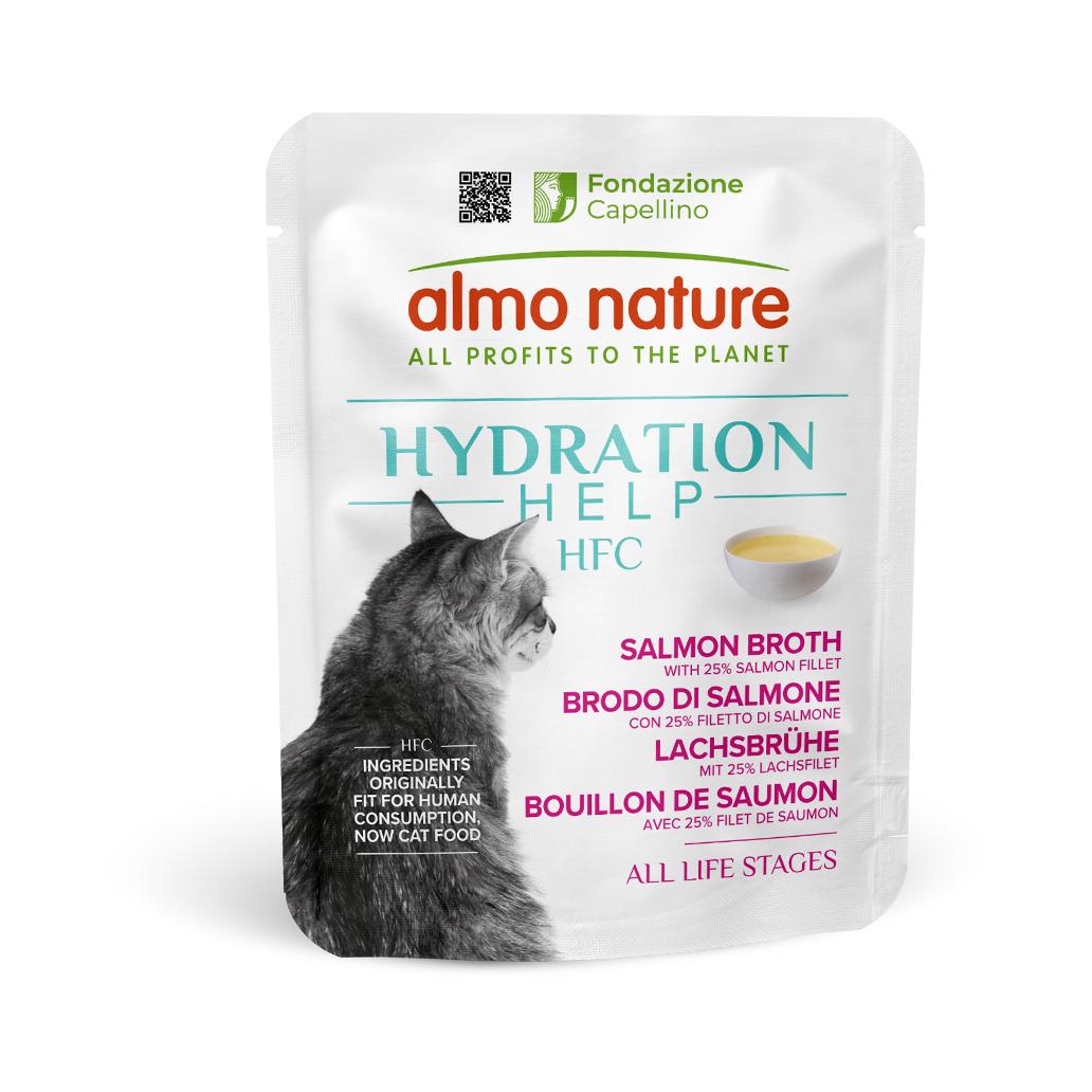 Almo Nature Hydration Help – Caldo de Salmão para Gato