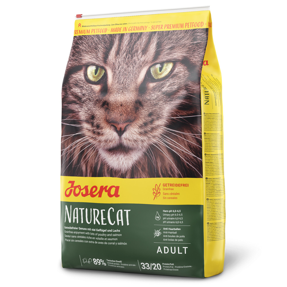 Josera NatureCat Grainfree – Ração seca para gato adulto de Aves e Salmão