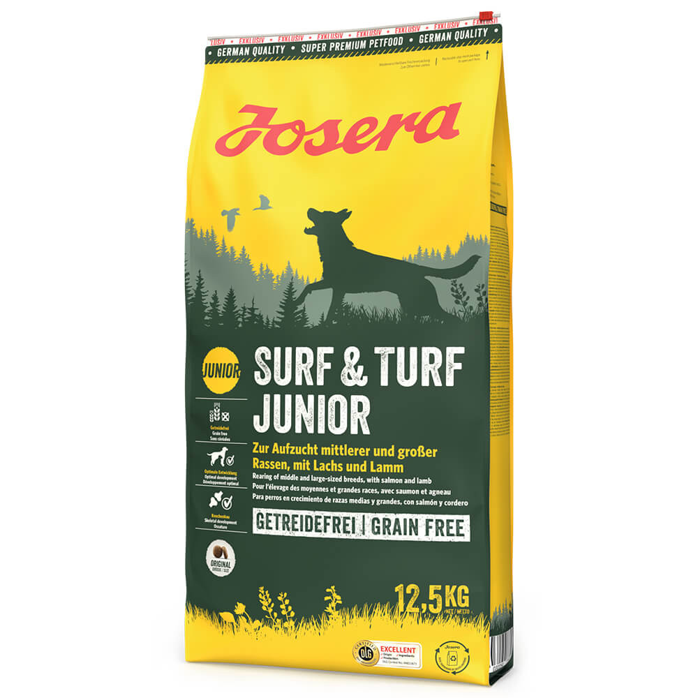 Josera Surf & Turf Junior – Ração seca para cachorro de Salmão e Cordeiro