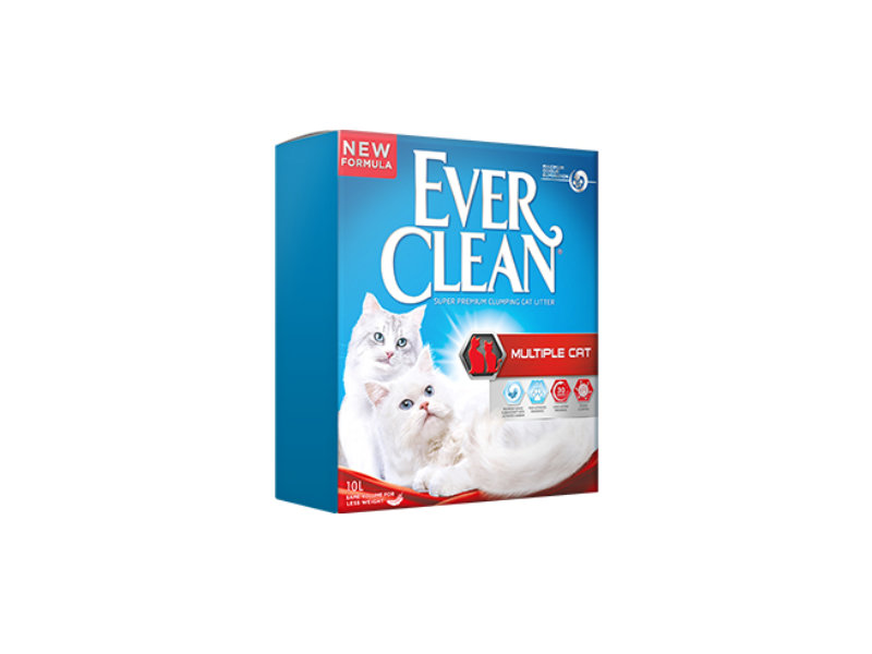 Areia Auto Aglomerante Ever Clean Multiple Cat – Controlo Máximo para Casas com Vários Gatos