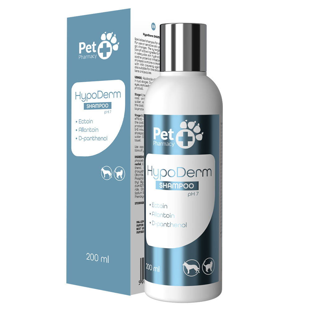 Champô para cães e gatos com pele sensível - HypoDerm da VetFood