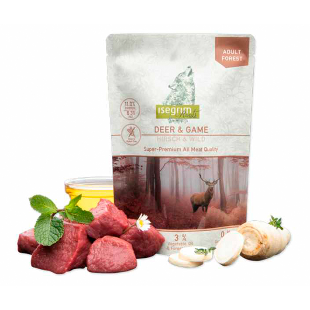 "Isegrim" Roots Veado e Carne de Caça com Óleo de Açafrão (Pack 7 Saquetas)