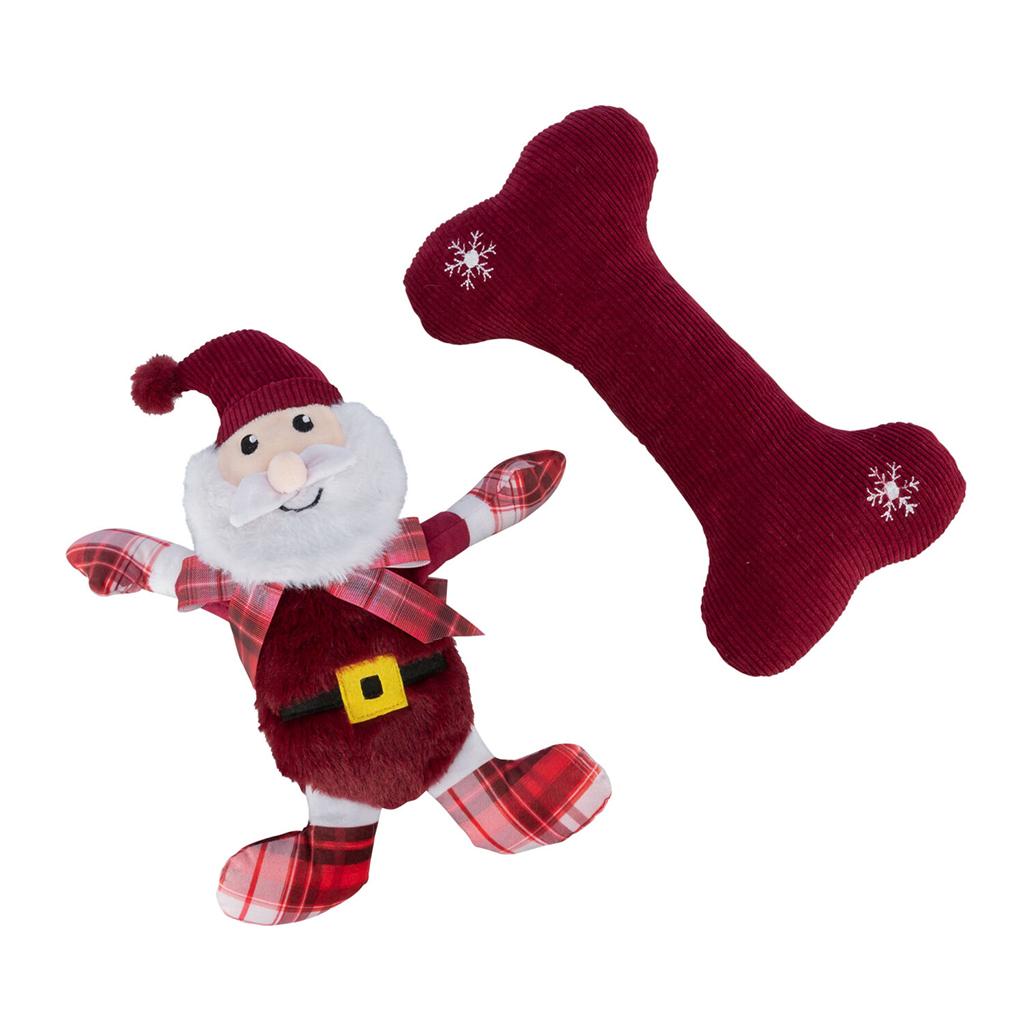 Conjunto de Natal com Figuras em Pelúcia